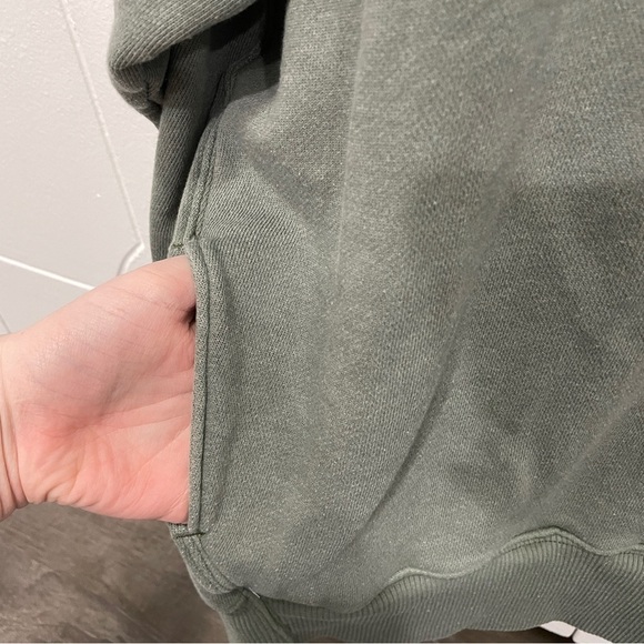 Aerie Green Turtle Neck Oversized Sweatshirt - Picture 4 of 11